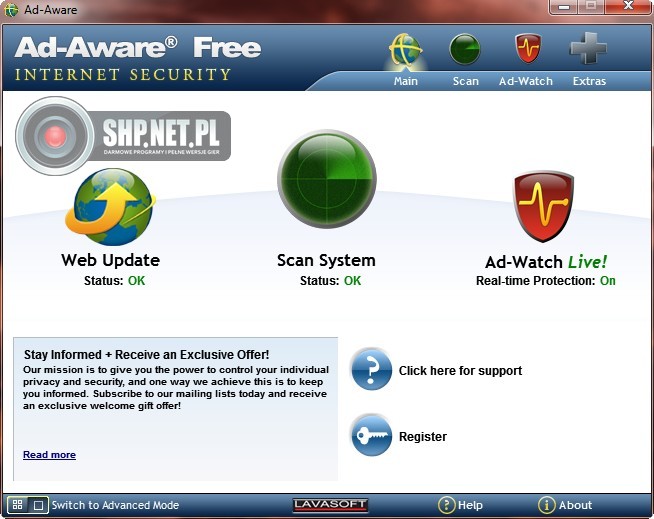 Ad-Aware Free Internet Security 9.5