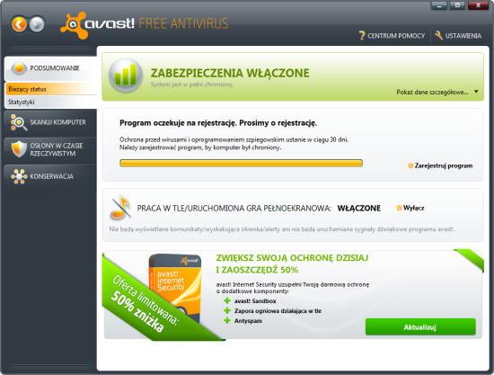 avast! Free Antivirus 6.0.1289
