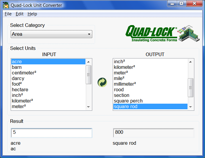 quadlock, Quad-Lock Unit Converter 5.3, Quad-Lock