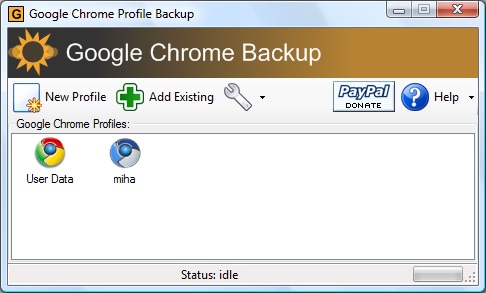 google chrome backup